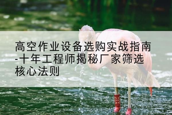 化隆剪叉式升降机厂家-高空作业设备选购实战指南-十年工程师揭秘厂家筛选核心法则