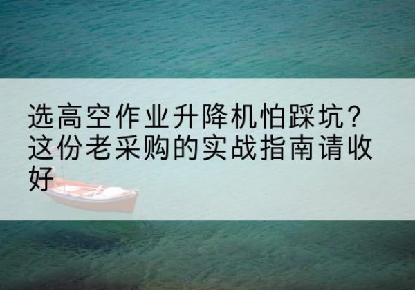 化隆高空作业升降机厂家推荐-选高空作业升降机怕踩坑？这份老采购的实战指南请收好