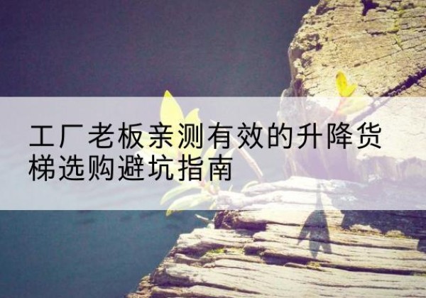 化隆升降货梯怎么选-工厂老板亲测有效的升降货梯选购避坑指南